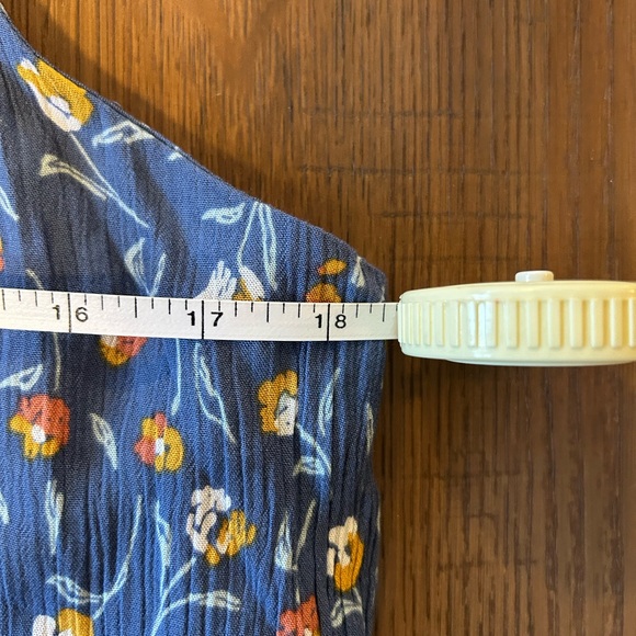 a.n.a Blue Floral V-Neck Sleeveless Mini Dress, Lightweight, Cruising Style - Picture 5 of 6